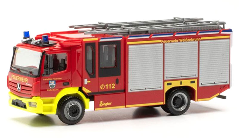 Herpa Model Voluntary Fire Service Weissenbrunn Mercedes Benz Atego