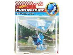 HOT WHEELS #GVD30-HDB44 - Light-Blue Yoshi in Pipe-Frame Kart with Super Glider