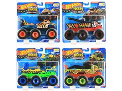 HOT WHEELS #HWN86-979K-CASE - Hot Wheels Monster Trucks Big Rigs - 4-Piece Set in a Non-Returnable Factory-Sealed Case