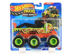 HOT WHEELS #HWN86-JHY78 - The 909 in Lime Green with Flame Graphics and Orange Chassis