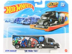 Hype Hauler - Truck and Trailer in Black with DC Superhero Decals #HYT56-JCM62