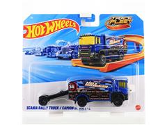HOT WHEELS #HYT56-JMK06 - Scania Rally Truck in Blue and Black