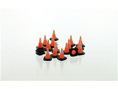 50-110-3C - 3d To Scale Traffic Cones 18 pack black white and