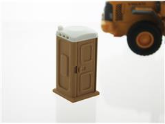 Porta-Potty - natural brown and white with opening door - #50-141-BN