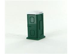 50-141-DG - 3d To Scale Porta Potty dark green and white