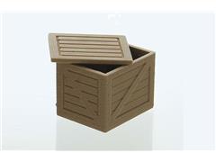 3d To Scale Shipping Crate wood tone Wood