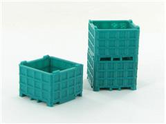 50-252-BG - 3d To Scale Plastic Bin Pallet Bluegreen 3