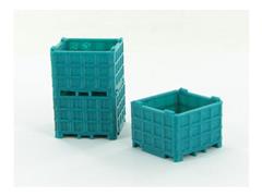 64-252-BG - 3d To Scale Plastic Bin Pallet Bluegreen 3