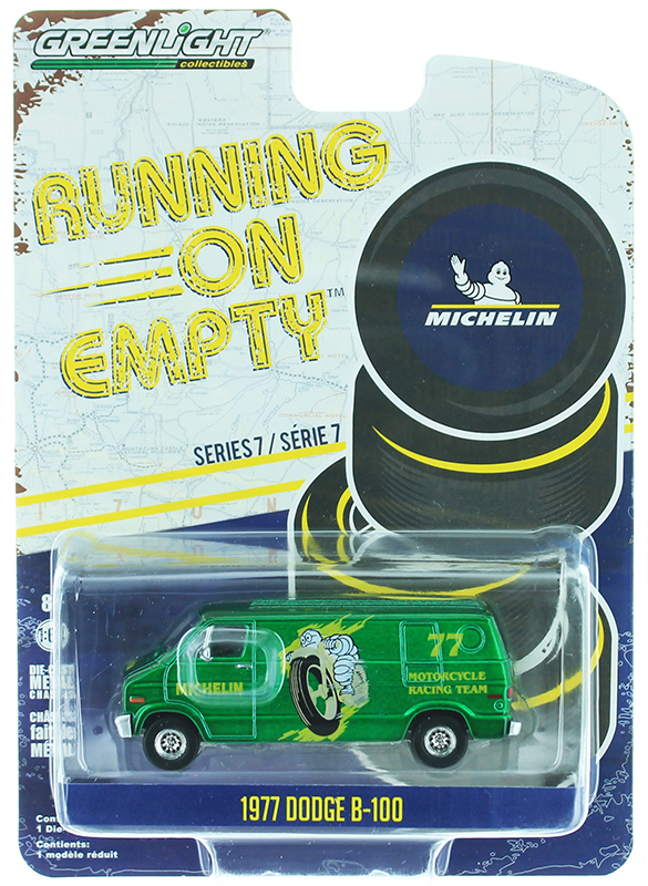 Greenlight Diecast Michelin Tires 1977 Dodge B 100 Van