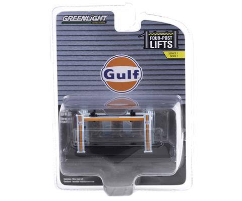 Cars - GREENLIGHT - 16100-B - Gulf Oil - Four-Post Lift Auto Body