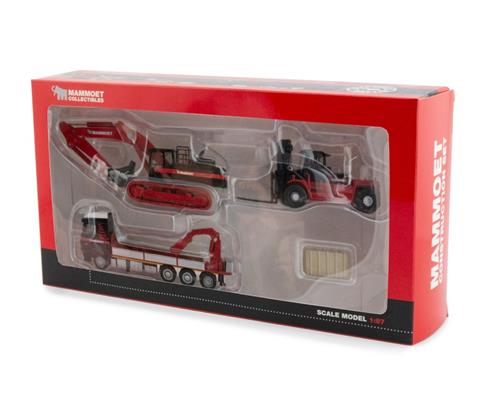 Construction - IMC - 410106 - Mammoet Construction Set Set Includes: Mammoet  Hyundai Excavator Mammoet Hyundai Fork Lift Mammoet MB Arocs Truck with  Loading Crane