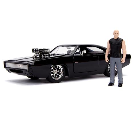 Cars - JADA TOYS - 30737 - Dom's Dodge Charger R/T with Diecast Dom Figure  - Fast and Furious METALS Diecast by Jada Toys diecast metal car opening  doors diecast metal figure