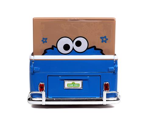 1962 Volkswagen Pick up Bus with Cookie Monster figure with Sound, Sesame  Street - Jada Toys 31751/4 - 1/24 scale Diecast Model Toy Car 