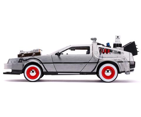 Jada Toys Back to The Future Time Machine 1:32 Die-cast Car, Toys for Kids  and Adults, Silver