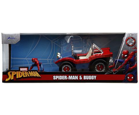 Homem-Aranha Hollywood Rides com Buggy Spider-Man em Escala 1:24