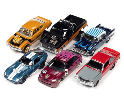 Johnny Lightning Muscle Cars USA 2022 Release 1 Set A (6-Car Sealed CASE) 1:64 Diecast, Red