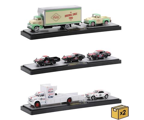 M2 Machines 1:64 2020 Coca-Cola Auto-Haulers Release 3 Trucks Set