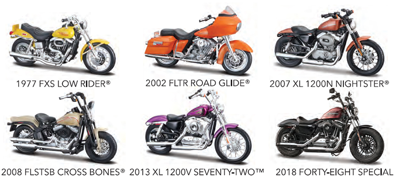 Maisto Diecast Harley Davidson Series 