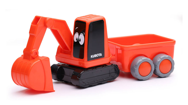 orange excavator toy