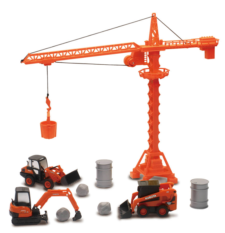 New-Ray Toys Kubota Construction Play Set