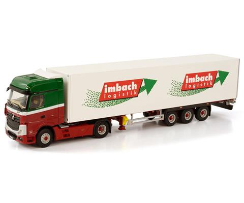 Trucks - WSI - 01-3751 - Imbach - Mercedes-Benz Actros MP5 4x2 with 3-Axle  Curtainside Trailer Features include: Finely crafted diecast replica  Detailed cab interior Highly detailed paintwork and graphics True-to-scale  detail <b