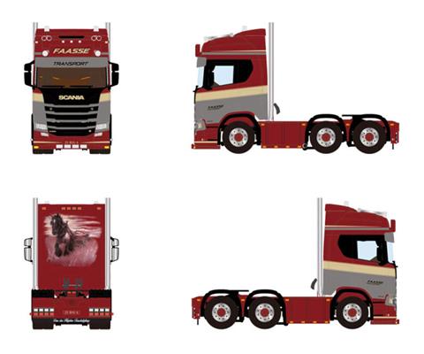 WSI Model Faasse Transport Scania R Highline CS20H 6x2