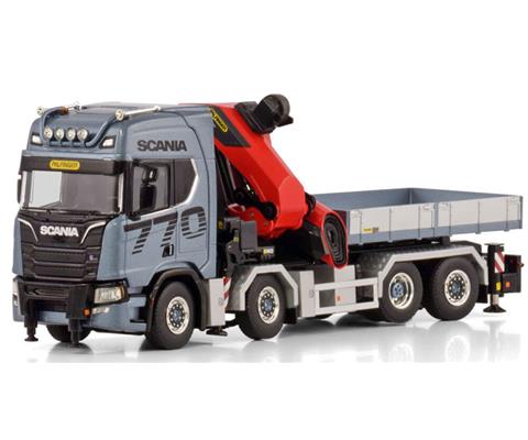 Trucks - WSI - 04-2204 - Scania R Highline CR20H 8x2 Tag Axle with Palfinger  PK 1350 TEC + Jib Demountable Body WSI Premium Line Features include: Fi