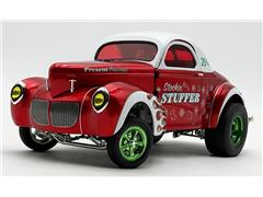 ACME #A1800938 - 1940 Gasser Stockin Stuffer in Red and Green with White Flame Accents