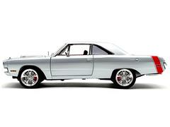 ACME #A1806412 - 1970 Dodge Dart 440 in Custom Titanium Silver with Red Stripe - Street Machine