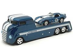 ACME #SC64005 - Shelby Daytona Hauler with #65 Daytona Coupe in Blue with White Stripes