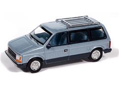 AUTO WORLD #AWSP197-A - 1987 Plymouth Voyager in Ice Blue Poly and Twilight Blue Poly