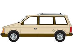 AUTO WORLD #AWSP197-B - 1987 Plymouth Voyager in Light Cream Two-Tone with Golden Bronze