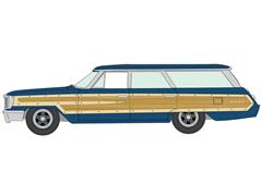 AUTO WORLD #AWSP205-A - 1964 Ford Country Squire in Guardsman Blue with Honey Colored Wood Trim