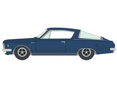 AUTO WORLD #AWSP207-B - 1965 Plymouth Barracuda Formula S in Dark Blue Poly with Silver Stripe