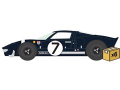 AUTO WORLD #AWSP208-B-CASE - 1965 Ford GT40 #7 in Dark Blue with White Stripes - 6 pieces in a Non-Returnable Factory-Sealed CASE