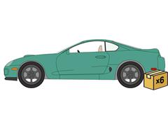 AUTO WORLD #AWSP209-B-CASE - 1998 Toyota Supra in Caribbean Green - 6 pieces in a Non-Returnable Factory-Sealed CASE