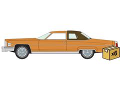 AUTO WORLD #AWSP210-A-CASE - 1976 Cadillac Coupe de Ville in Amberlite Firemist Poly- NEW TOOLING- 6 pieces in a Non-Returnable Factory-Sealed CASE