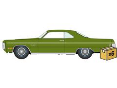 AUTO WORLD #AWSP211-A-CASE - 1971 Plymouth Sport Fury GT in Amber Sherwood Poly- NEW TOOLING- 6 pieces in a Non-Returnable Factory-Sealed CASE