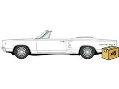 AUTO WORLD #AWSP212-B-CASE - 1968 Dodge Coronet 500 Convertible in White - NEW TOOLING- 6 pieces in a Non-Returnable Factory-Sealed CASE