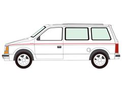 AUTO WORLD #AWSP213-A - 1989 Plymouth Voyager Turbo in Bright White- NEW TOOLING