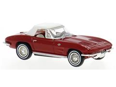 BREKINA #18026 - 1962 Chevrolet Corvette C2 Convertible in Red with Top Up in White