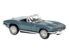 BREKINA #18027 - 1962 Chevrolet Corvette C2 Convertible in Metallic Green with Top Down