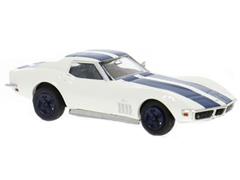 BREKINA #19991 - 1967 Chevrolet Corvette C3 in White with Blue Stripes