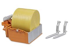 BRUDER #02353 - Loading Box with Forks and Hay Bale - Pro Series