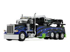 DCP #60-2248 - Peterbilt Model 389 Day Cab with Miller Century Model 1150 Rotator Wrecker in Black Blue and Green