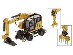 Diecast Masters Caterpillar M323F Railroad Wheeled Excavator Cat Yellow