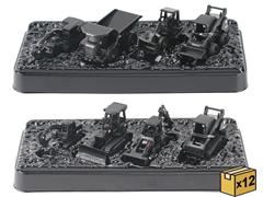 DIECAST MASTERS #85996B-CASE - Caterpillar MINI Constructors 4-Pack in Black - 24-Piece CASE