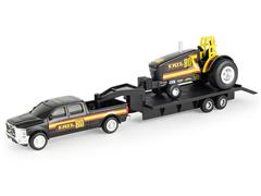 ERTL #16516OTP - ERTL 80th Anniversary Truck with Lowboy Gooseneck Trailer Carrying Puller Tractor