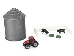 ERTL #44458 - Case IH - 10 Piece Farm Playset with Mini Grain Bin