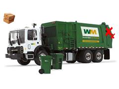 FIRST GEAR #10-4004D-X1 - Waste Management - Mack TerraPro Refuse Truck with Heil Side Loader and Bins